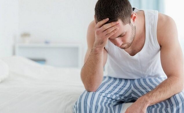 The man faced helplessness against the background of prostatitis