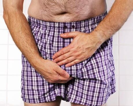 Worsening of prostatitis in men is manifested by pain in the scrotum and perineum