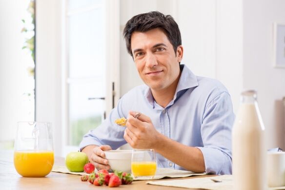 a man follows a diet for prostate