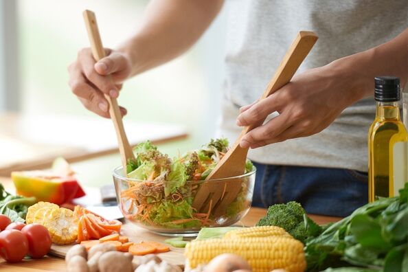 cooking vegetable salad for prostate